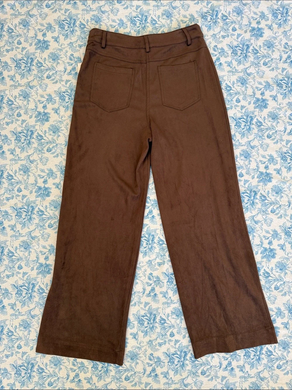 NWT AQUA Faux Suede Pants Espresso Medium